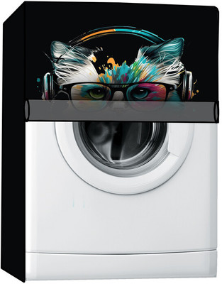 KVAR Front Loading Washing Machine  Cover(Width: 61 cm, Black)