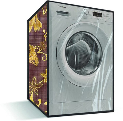 Delideal Front Loading Washing Machine  Cover(Width: 63 cm, Brown, Gold)