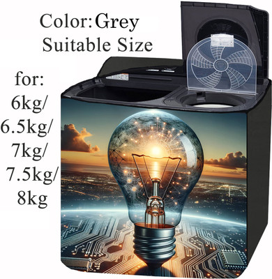 Declooms Semi-Automatic Washing Machine  Cover(Width: 84 cm, Grey)