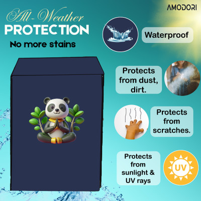Amodori Front Loading Washing Machine  Cover(Width: 61 cm, Blue, Green)