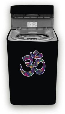 Hizing Top Loading Washing Machine  Cover(Width: 58 cm, Black, Pink)