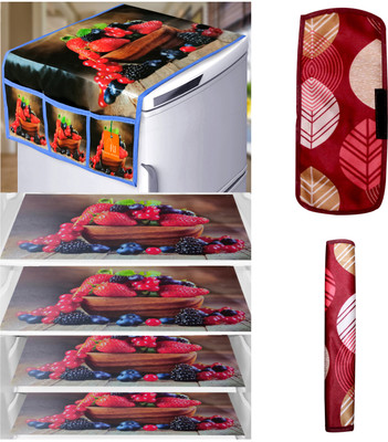 RELOOK INDUSTRIES Refrigerator  Cover(Width: 99 cm, Maroon)