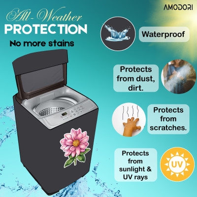 Amodori Top Loading Washing Machine  Cover(Width: 61 cm, Grey, Green)
