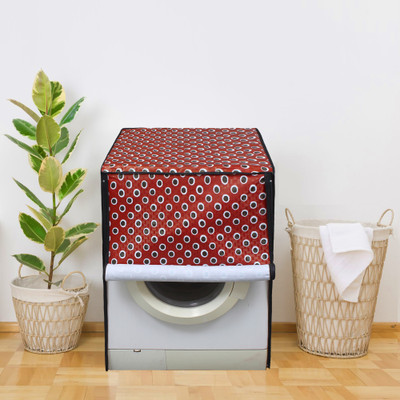Glassiano Front Loading Washing Machine  Cover(Width: 60.96 cm, Red)