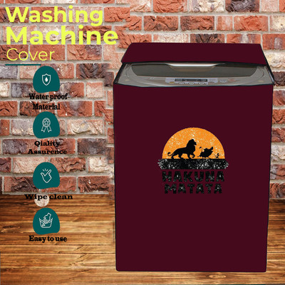 KVAR Top Loading Washing Machine  Cover(Width: 67 cm, Maroon)