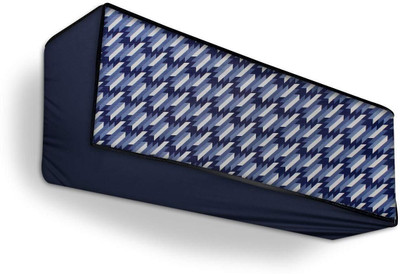 MW PRINTS Air Conditioner  Cover(Width: 88.9 cm, Blue Houndstooth)