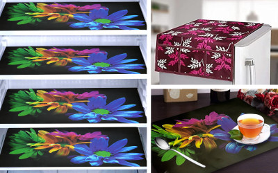 ARTESHKK Refrigerator  Cover(Width: 30 cm, Multicolor)