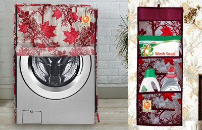 Kanushi Industries Front Loading Washing Machine  Cover(Width: 58 cm, Maroon)