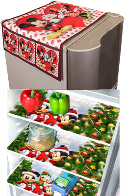 GRISHA Refrigerator  Cover(Width: 53 cm, Red)