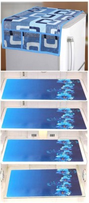 KANUSHI Fridge Mat(Width: 44 cm, Blue, trasparent)