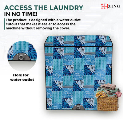 Hizing Semi-Automatic Washing Machine  Cover(Width: 90 cm, Blue)