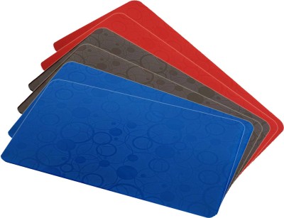 KUBER INDUSTRIES Fridge Mat(Width: 48 cm, Blue ,Brown & Red)