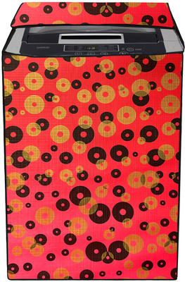 SLACXICO Top Loading Washing Machine  Cover(Width: 57 cm, Coral Red, Red Pink)
