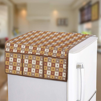 E-Retailer Refrigerator  Cover(Width: 53 cm, Brown)