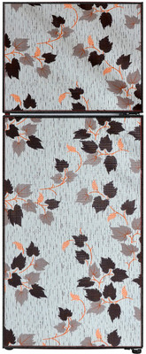 AAVYA UNIQUE FASHION Refrigerator  Cover(Width: 62.3 cm, Brown,White)