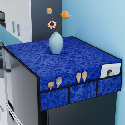 Heart Home Refrigerator  Cover(Width: 100 cm, Blue)