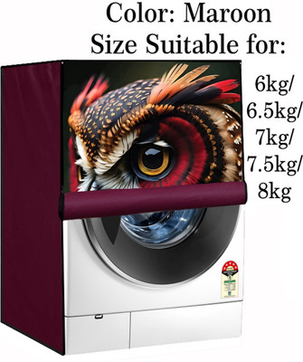 Declooms Front Loading Washing Machine  Cover(Width: 61 cm, Maroon)