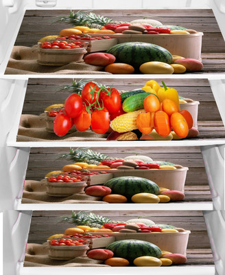REVEXO Fridge Mat(Width: 32 cm, Multicolor, Transparent)
