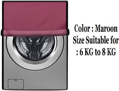 Wings Star Front Loading Washing Machine  Cover(Width: 60 cm, Maroon)