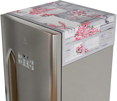 KUBER INDUSTRIES Refrigerator  Cover(Width: 98 cm, Grey)