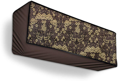 MW PRINTS Air Conditioner  Cover(Width: 114.3 cm, Floral Pattern Brown)