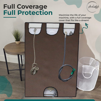 Archistylo Front Loading Washing Machine  Cover(Width: 68 cm, Brown)