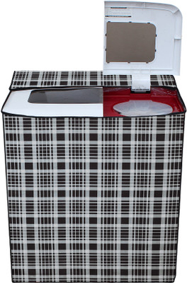 LITHARA Semi-Automatic Washing Machine  Cover(Width: 50.8 cm, Black Grey)