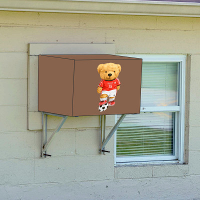 JM Homefurnishings Air Conditioner  Cover(Width: 72 cm, Beige)