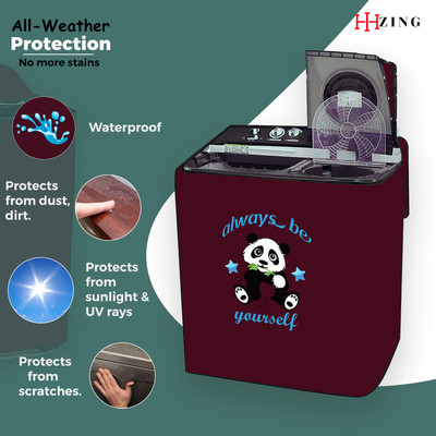 Hizing Semi-Automatic Washing Machine  Cover(Width: 82 cm, Maroon)
