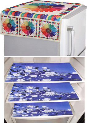 KUBER INDUSTRIES Refrigerator  Cover(Width: 56 cm, Cream)