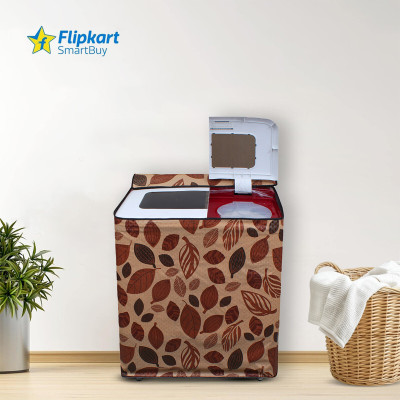 Flipkart SmartBuy Semi-Automatic Washing Machine  Cover(Width: 89 cm, Brown, Orange)