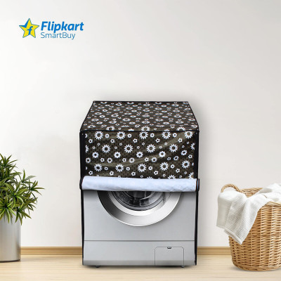 Flipkart SmartBuy Front Loading Washing Machine  Cover(Width: 61 cm, Black White)