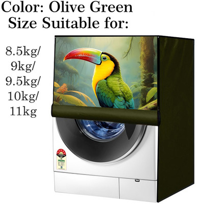 Declooms Front Loading Washing Machine  Cover(Width: 63.5 cm, Green)