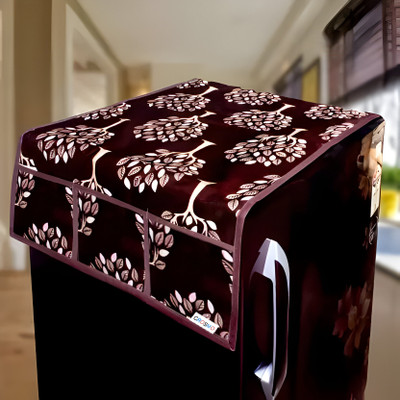 Crosmo Refrigerator  Cover(Width: 56 cm, Brown Tree)