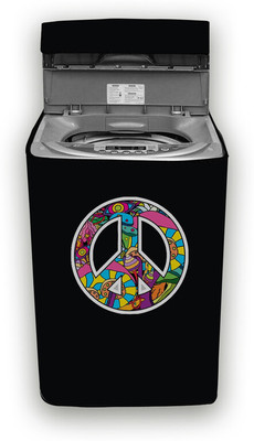 Hizing Top Loading Washing Machine  Cover(Width: 64 cm, Black, Purple)