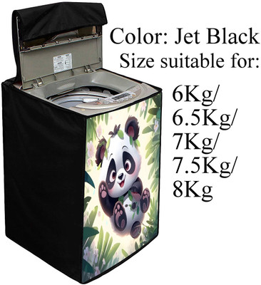 Declooms Top Loading Washing Machine  Cover(Width: 61 cm, Black)