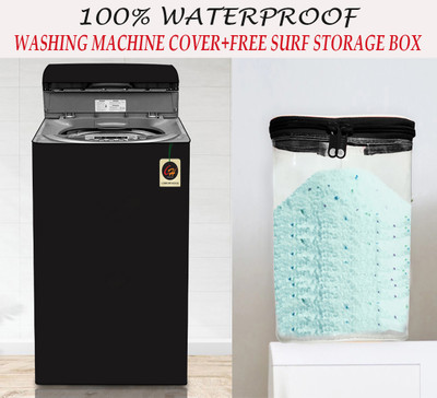 Comfort House Top Loading Washing Machine  Cover(Width: 55 cm, Black)