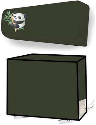 JM Homefurnishings Air Conditioner  Cover(Width: 35 cm, Green)