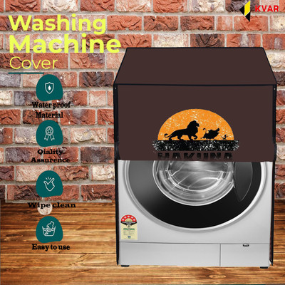 KVAR Front Loading Washing Machine  Cover(Width: 69 cm, Brown)