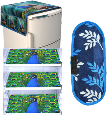 LAPHINO Refrigerator  Cover(Width: 100 cm, GREEN)