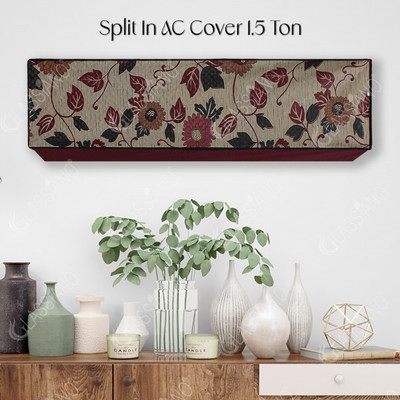 Glassiano Air Conditioner  Cover(Width: 109.22 cm, Maroon::Silver)