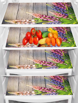 SANRAKSSHAN Fridge Mat(Width: 32 cm, Multicolor, Transparent)