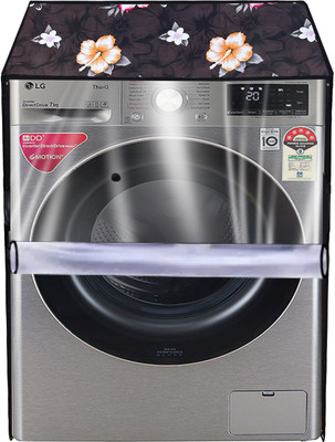 Homeify Front Loading Washing Machine  Cover(Width: 63 cm, Brown, Orange)