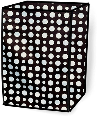 JM Homefurnishings Front Loading Washing Machine  Cover(Width: 62 cm, Black, White)