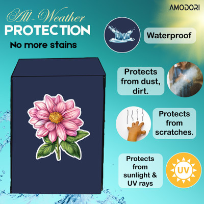 Amodori Front Loading Washing Machine  Cover(Width: 71 cm, Blue, Green)
