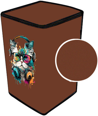 JM Homefurnishings Top Loading Washing Machine  Cover(Width: 69 cm, Brown)