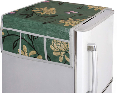 KUBER INDUSTRIES Refrigerator  Cover(Width: 98 cm, Green)