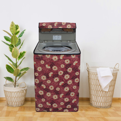 Glassiano Top Loading Washing Machine  Cover(Width: 66.04 cm, Maroon, Beige)