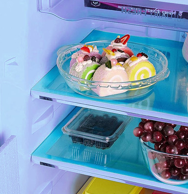 KUBER INDUSTRIES Fridge Mat(Width: 48 cm, Blue)