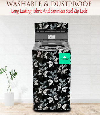 Crosmo Top Loading Washing Machine  Cover(Width: 58 cm, Black Leaf)